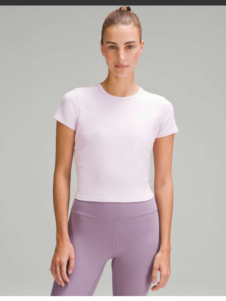 Lululemon All It Takes Nulu Short-Sleeve T-Shirt Meadowsweet Pink. Size 6